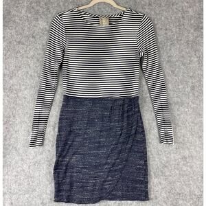 Anthropologie Dolan Shift Dress Womens XS Striped Jersey Stretch Costal Casual